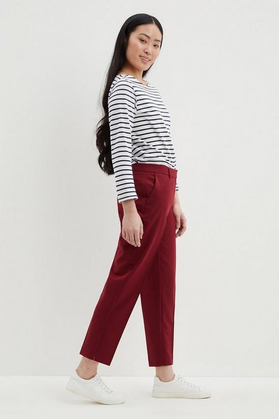 Dorothy Perkins Petite Berry Ankle Grazer Trousers 1
