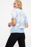Dorothy Perkins Knitted Argyle Short Sleeve T-shirt thumbnail 3