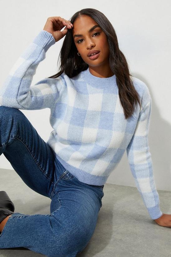 Dorothy Perkins Check Knitted Jumper 1
