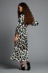 Dorothy Perkins Petite Leopard Satin Sleeved Midaxi Dress thumbnail 3