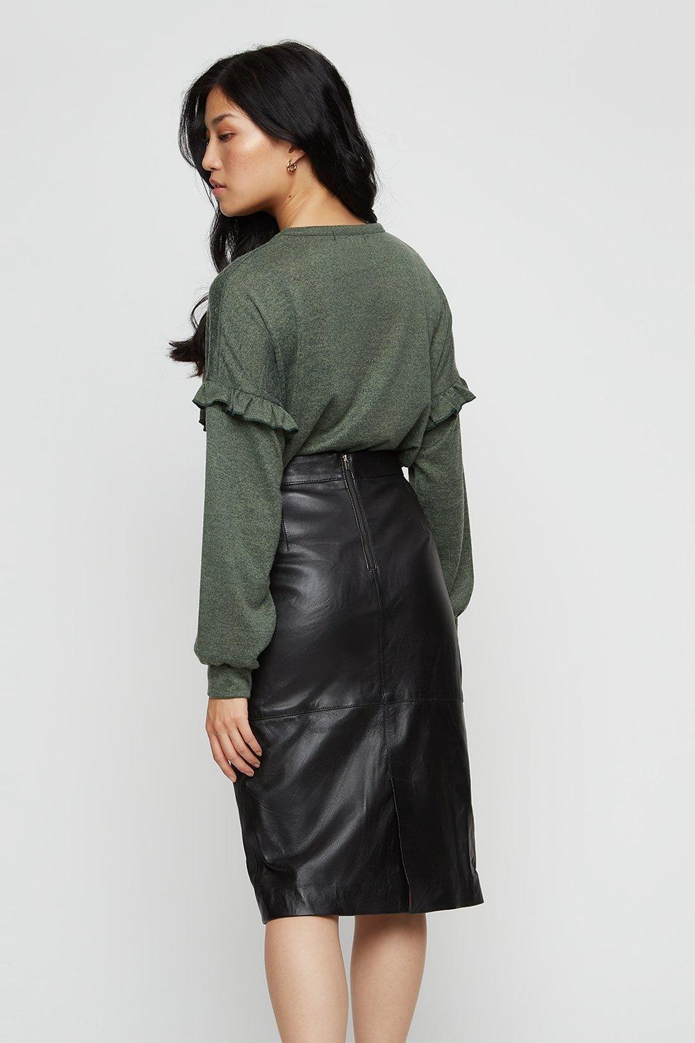 Leather look pencil skirt dorothy outlet perkins