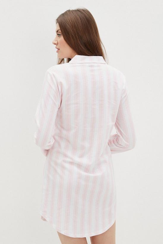 Dorothy Perkins Tall Pink Stripe Long Sleeve Nightshirt 3