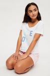 Dorothy Perkins Petite Duvet Day T-Shirt And Shorts Pyjama Set thumbnail 2