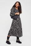 Dorothy Perkins Petite Multi Leopard Shirred Waist Midi Dress thumbnail 2