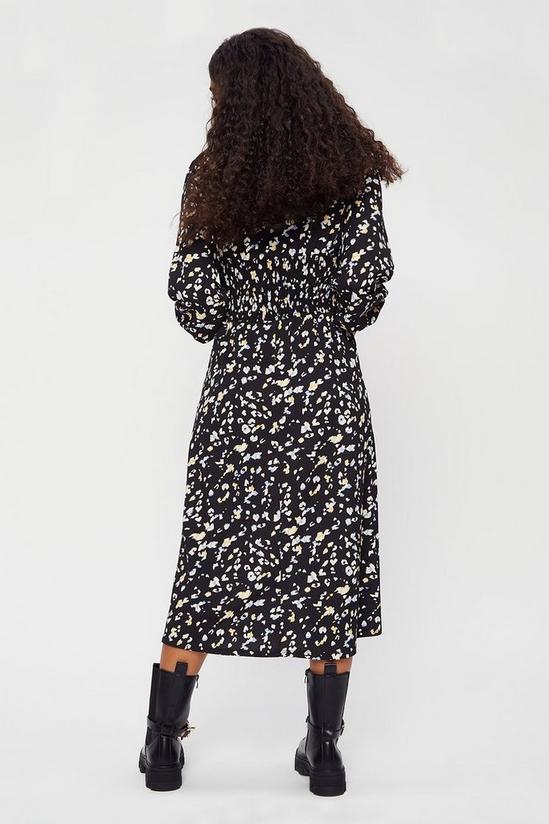 Dorothy Perkins Petite Multi Leopard Shirred Waist Midi Dress 3