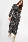 Dorothy Perkins Tall Multi Leopard Shirred Waist Midi Dress thumbnail 1