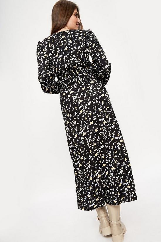Dorothy Perkins Tall Multi Leopard Shirred Waist Midi Dress 3