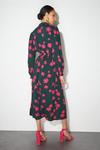 Dorothy Perkins Tall Olive Pink Floral Shirt Midi Dress thumbnail 3