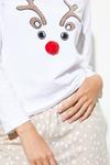 Dorothy Perkins Off White Reindeer Pom T And Wide Leg Set thumbnail 4