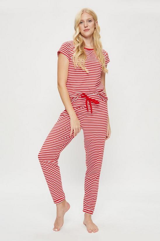 Dorothy Perkins Red and White Stripe Pyjama Set 2