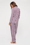 Dorothy Perkins Purple Stripe Revere Shirt And Wide Leg set thumbnail 3