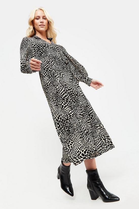 Dorothy Perkins Cheetah Wrap Shirt Dress Midi 4