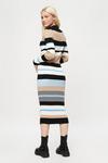 Dorothy Perkins Knitted Stripe Long Sleeve Dress thumbnail 3