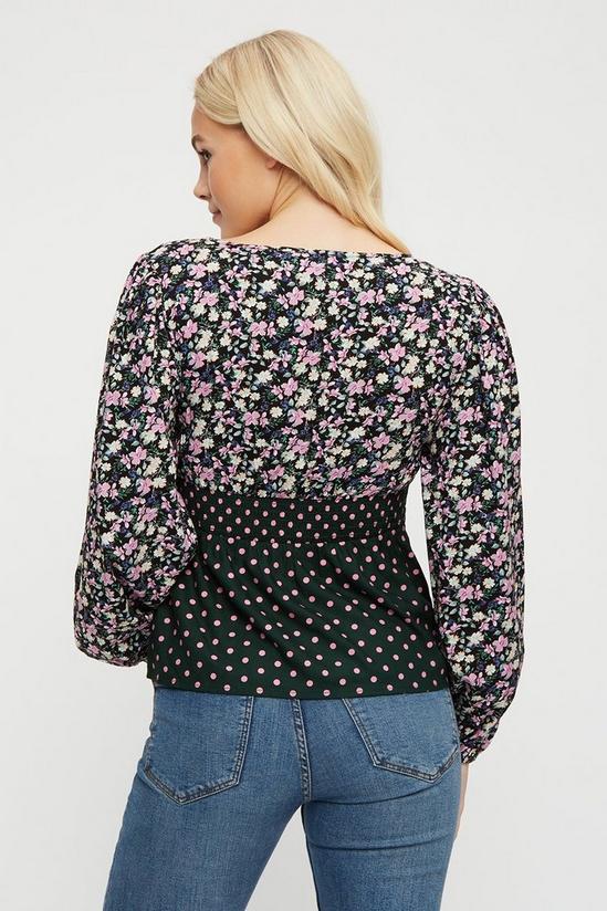 Dorothy Perkins Green Spot Floral Mix And Match Top 3