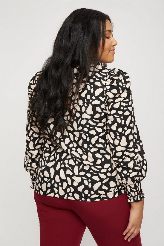 Dorothy Perkins Curve Abtract Print Puff Sleeve Blouse 3