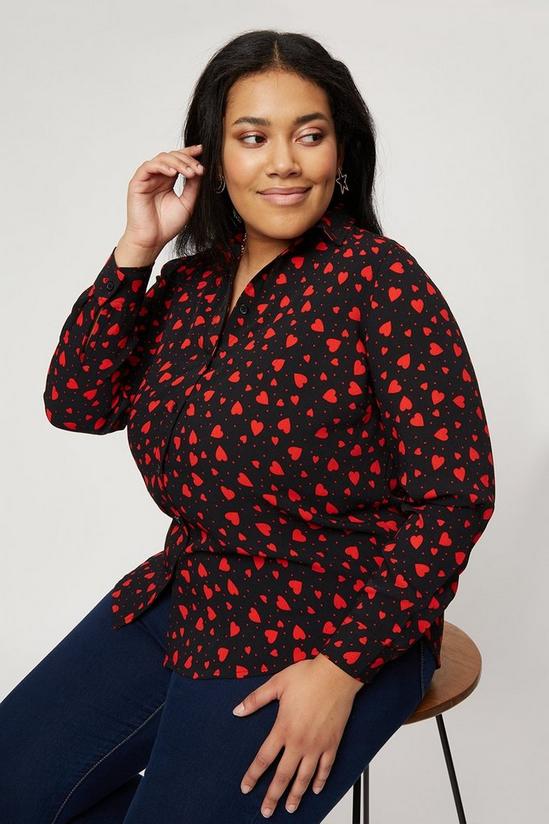 Dorothy Perkins Curve Red Heart Shirt 1