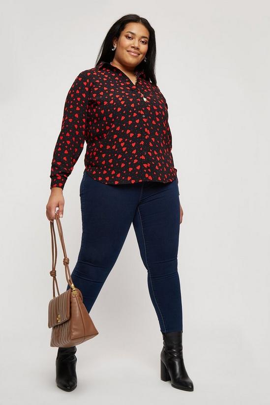 Dorothy Perkins Curve Red Heart Shirt 2