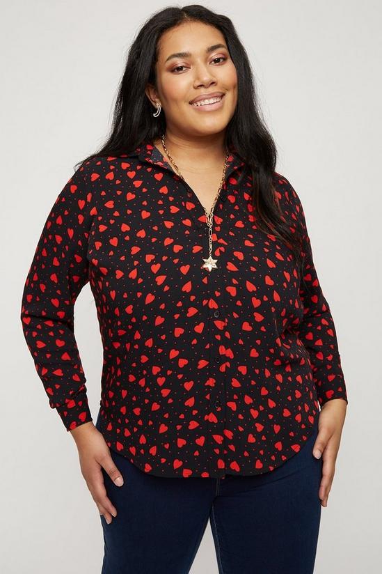 Dorothy Perkins Curve Red Heart Shirt 4