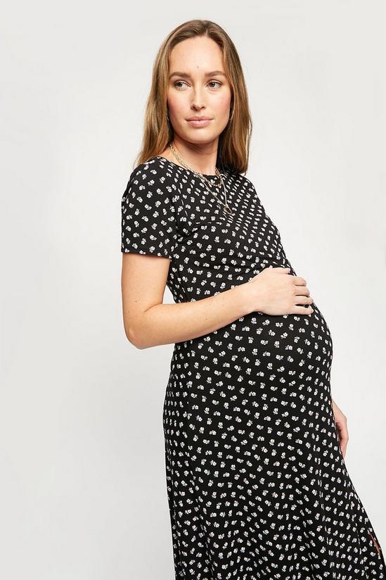Dorothy Perkins Maternity and Nursing Floral T-Shirt Midi Dress 2