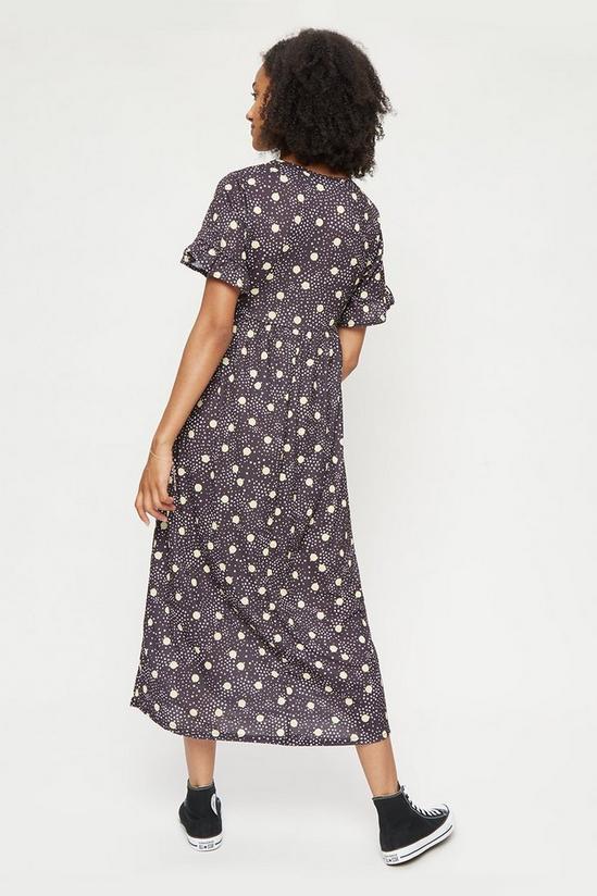 Dorothy Perkins Tall Black Spot Print Jersey Midi Dress 3