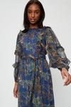 Dorothy Perkins Tall Blue Paisley Ruffle Midaxi Dress thumbnail 4