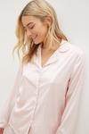 Dorothy Perkins Pink Heart Satin Revere Shirt And Trouser Set thumbnail 4