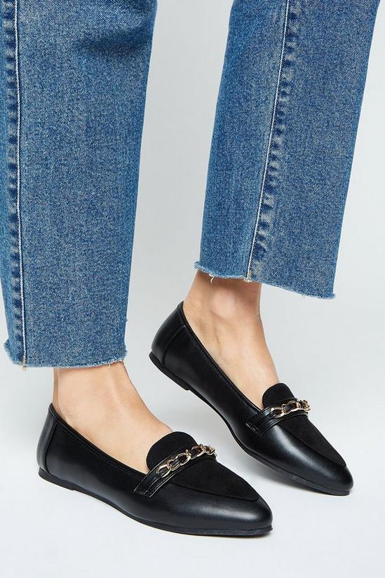 Dorothy Perkins Lily Chain Detail Loafers 1