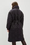 Dorothy Perkins Longline Glossy Quilted Padded Coat thumbnail 3