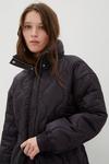 Dorothy Perkins Longline Glossy Quilted Padded Coat thumbnail 4