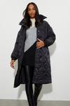 Dorothy Perkins Longline Glossy Quilted Padded Coat thumbnail 6