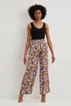 Dorothy Perkins Tall Lilac Floral Wide Leg Trousers thumbnail 2