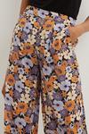 Dorothy Perkins Tall Lilac Floral Wide Leg Trousers thumbnail 4