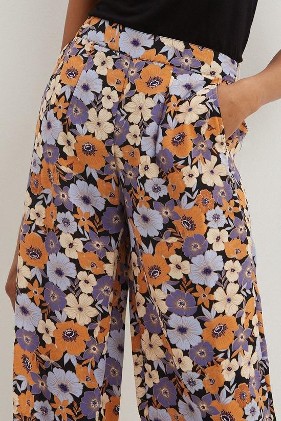 Dorothy Perkins Tall Lilac Floral Wide Leg Trousers 4