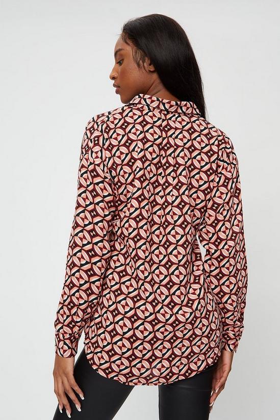 Dorothy Perkins Tall Red Geo Print Shirt 3