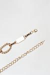 Dorothy Perkins Gold Twist Ring And Black Chain Belt thumbnail 2
