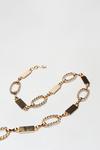 Dorothy Perkins Gold Twist Ring And Black Chain Belt thumbnail 3