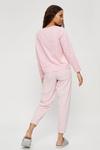 Dorothy Perkins Petite Pink Slogan Long Sleeve Pyjama Set thumbnail 3