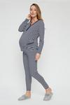 Dorothy Perkins Maternity Navy Stripe Nursing Pyjama Set thumbnail 1