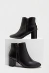 Good For the Sole Good For The Sole: Mazzy Comfort Zip Ankle Boot Block Heel thumbnail 4