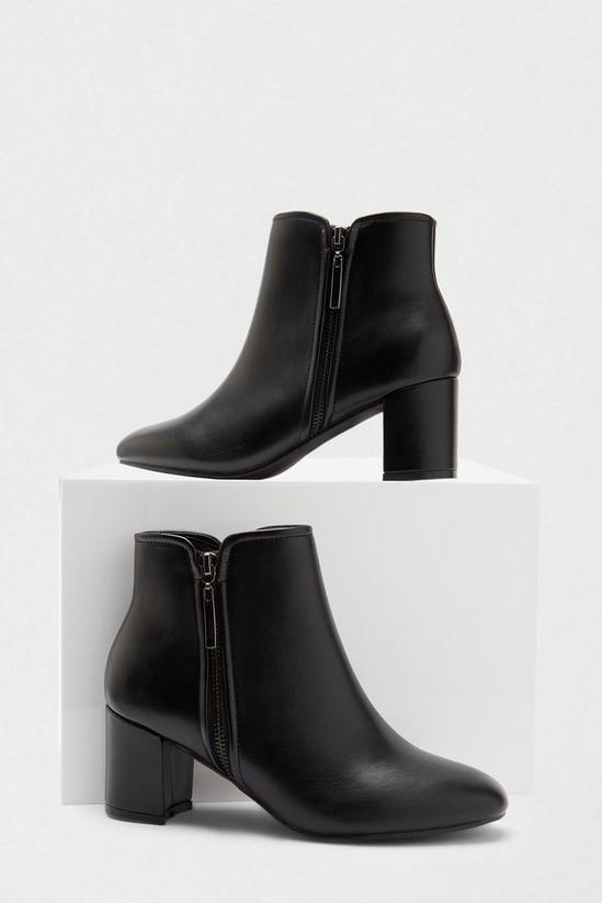 Good For the Sole Good For The Sole: Mazzy Comfort Zip Ankle Boot Block Heel 4