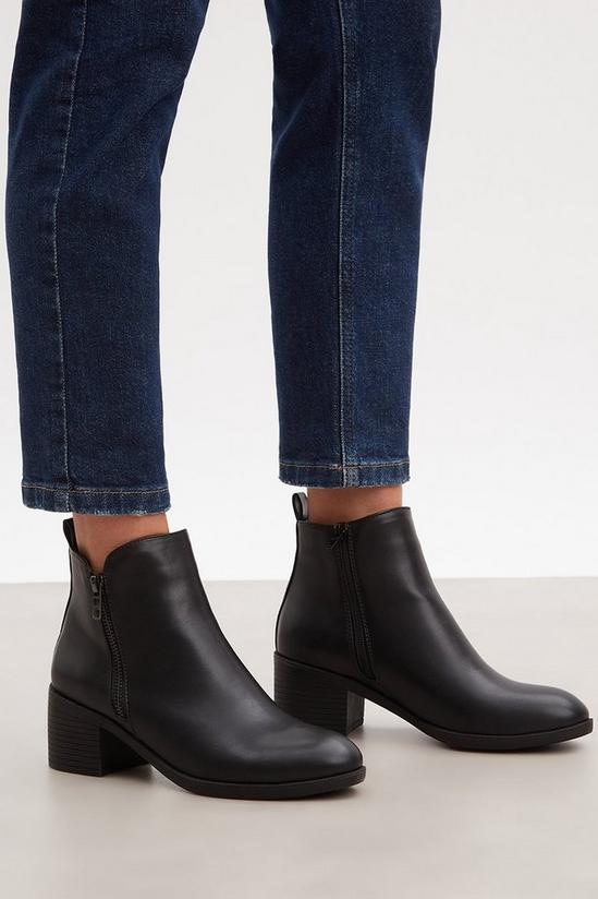 Good For the Sole Good For The Sole: Mona Comfort Zip Detail Ankle Boots 1