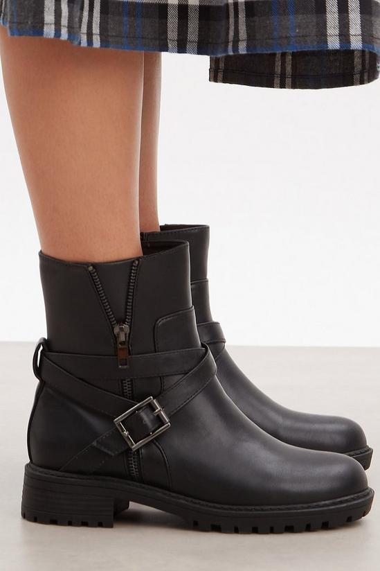 Good For the Sole Good For The Sole: Mylene Comfort Cross Strap Biker Boots 4