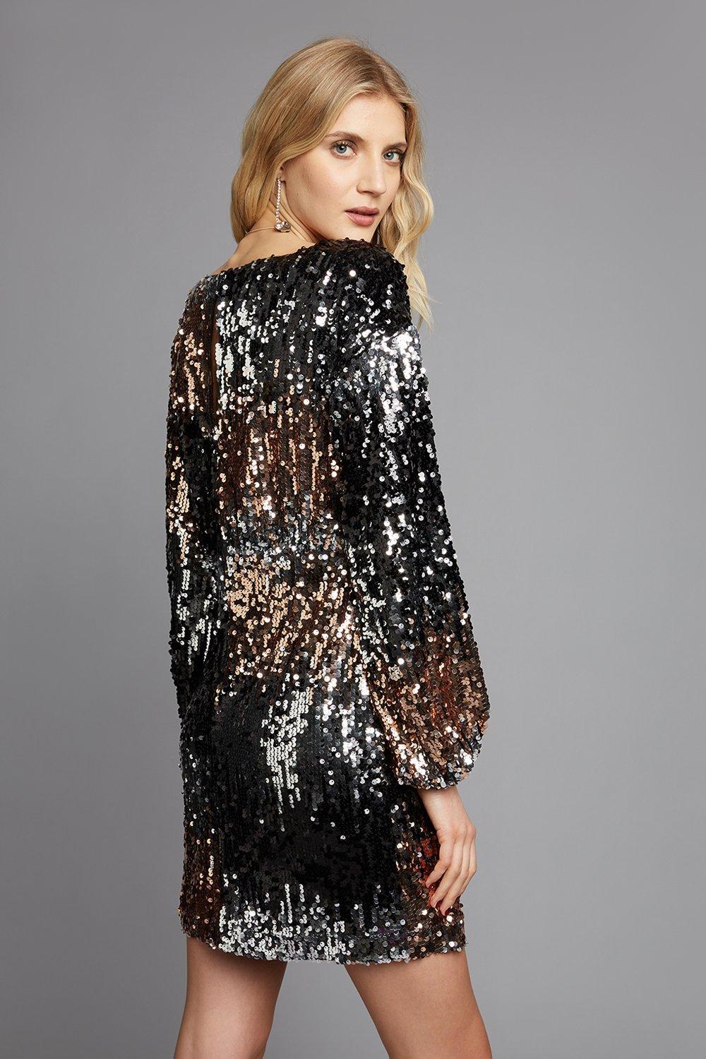 Dorothy perkins store black sparkly dress