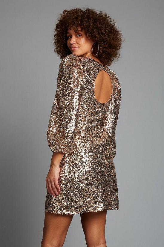 Dorothy Perkins Gold Sequin Mini Dress 3