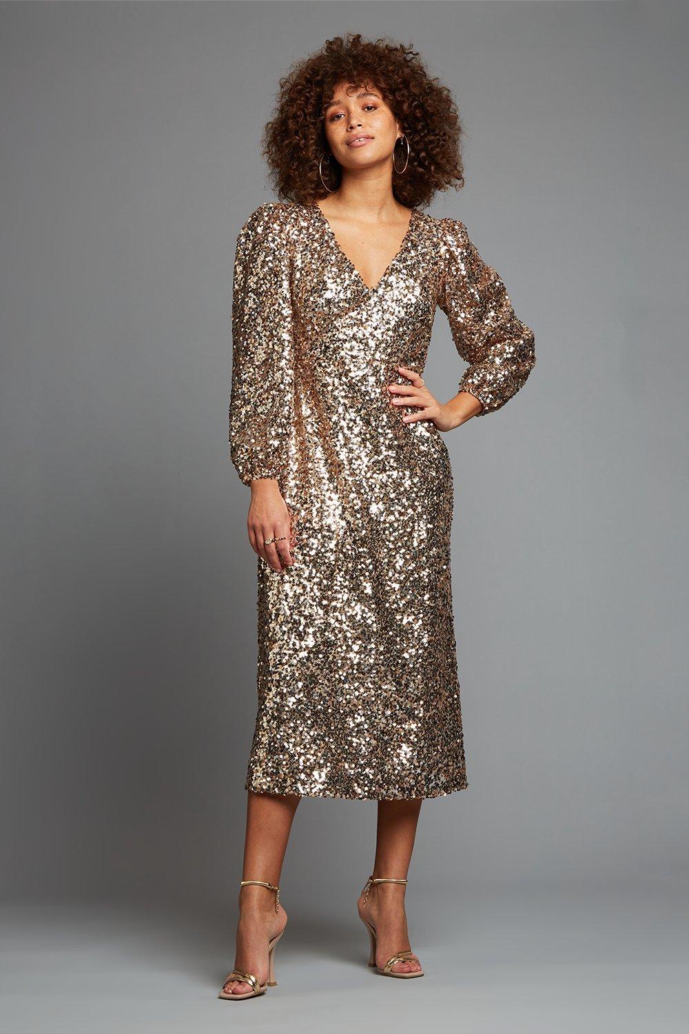 Dorothy perkins purple sequin clearance dress