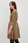 Dorothy Perkins Camel Leopard Fit And Flaredress thumbnail 3