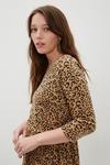 Dorothy Perkins Camel Leopard Fit And Flaredress thumbnail 4