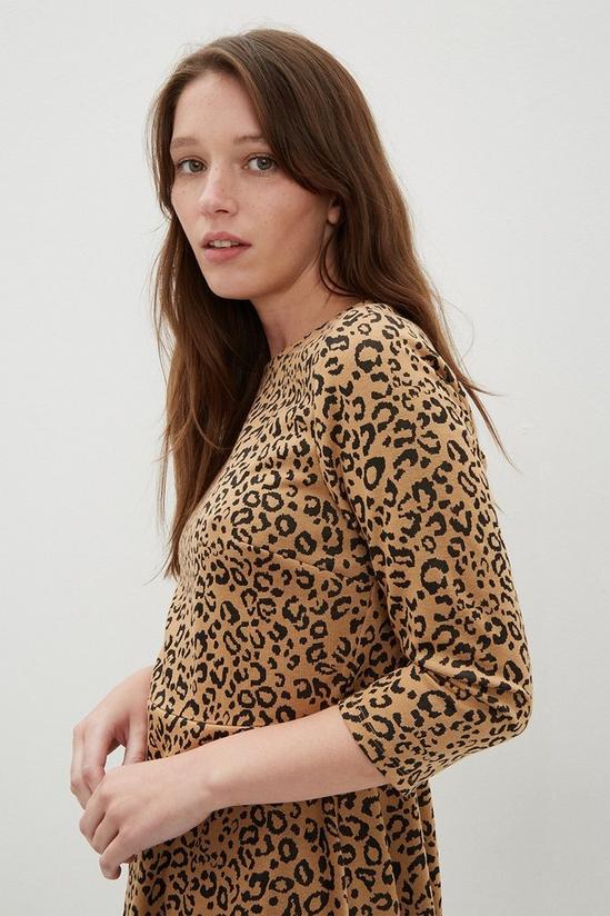 Dorothy Perkins Camel Leopard Fit And Flaredress 4