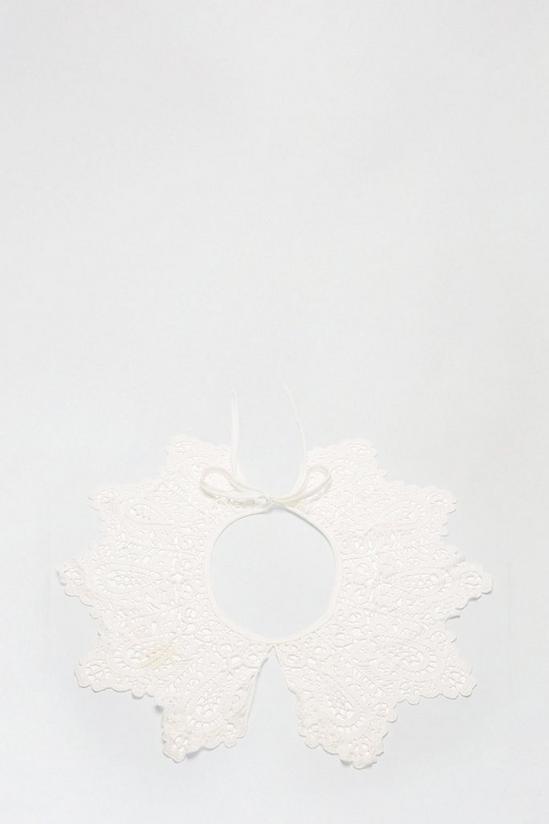 Dorothy Perkins White Lace Detail Collar With Tie 3