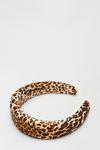 Dorothy Perkins Leopard Velvet Padded Headband thumbnail 2